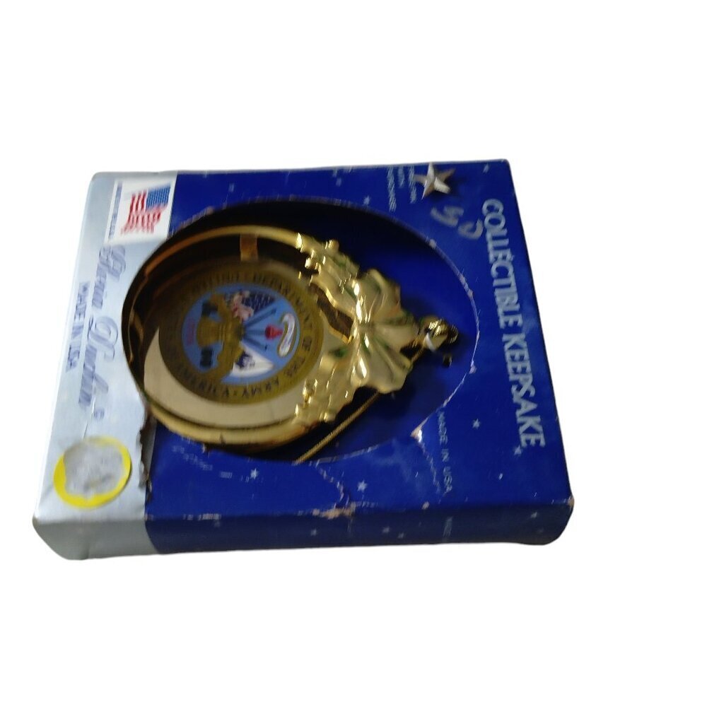 Gloria Duchin United States Army Christmas ORNAMENT Gold Brass 2004 USA CB1 - Picture 4 of 5